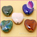 Fashion new design Bead porcelain , 28x32 mm, heart shape hole size: 4 mm 10pcs per bag